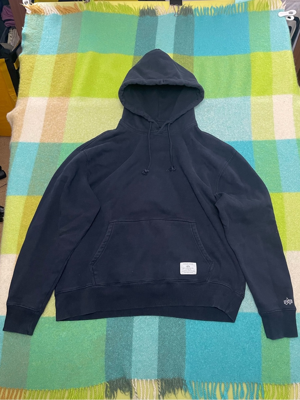 Alpha Industries black pullover hoodie #alpha #military
